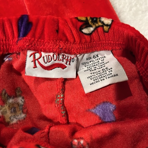 Rudolph the red nosed reindeer pajamas set 6x EUC - Picture 6 of 6